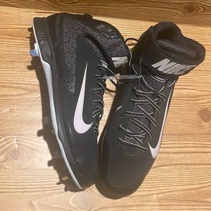Nike Alpha Huarache Black Baseball Metal Cleats Mens US Size 16